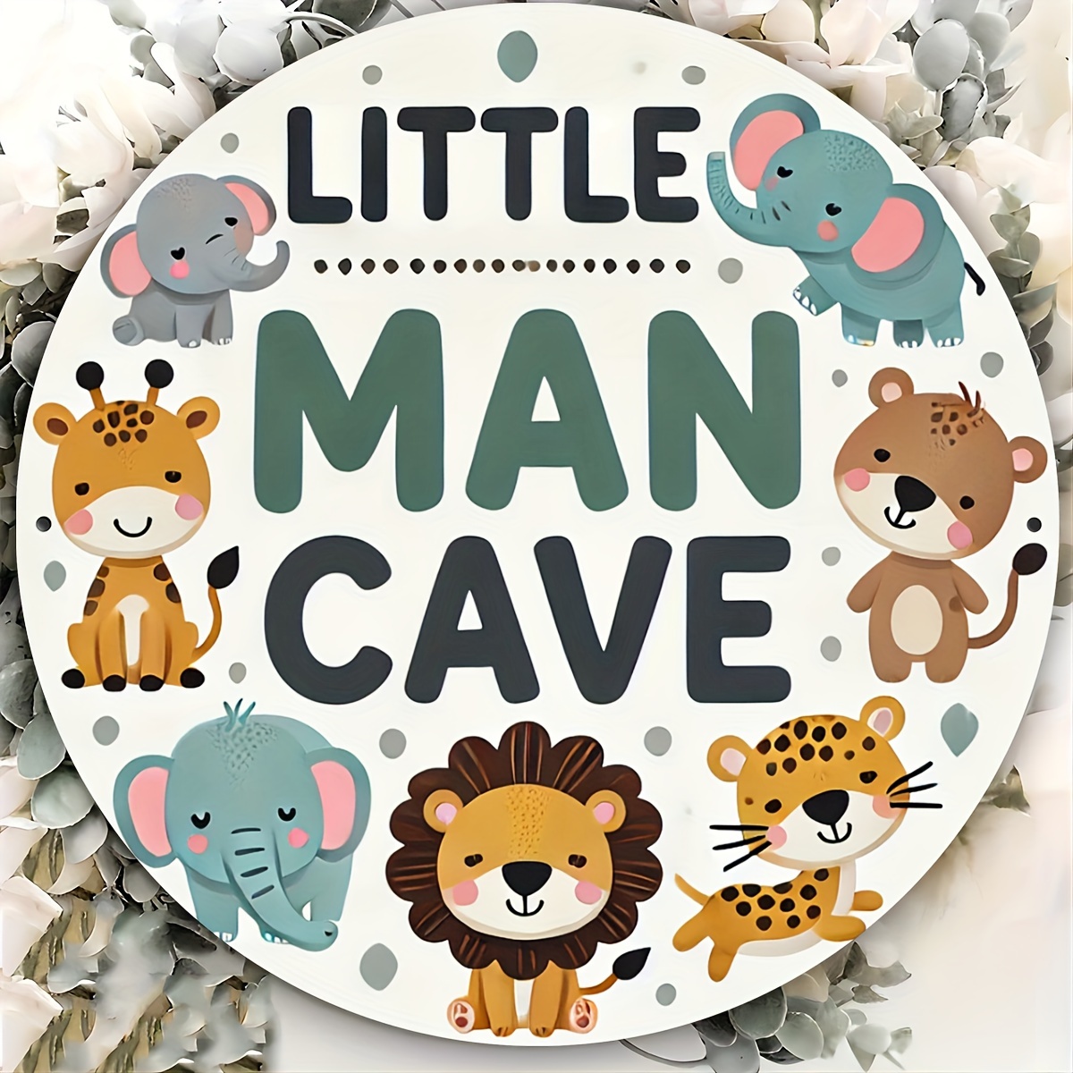Baby Nursery Vintage - Insegna in Legno Vintage con Animali