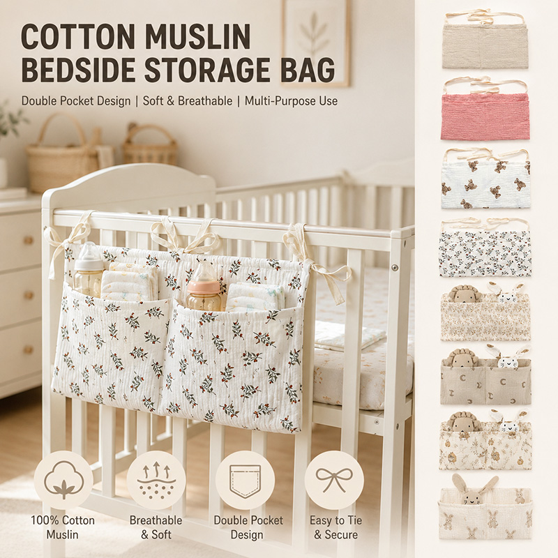 Baby Nursery Organization Ideas - Organizer per Culla in Mussola di