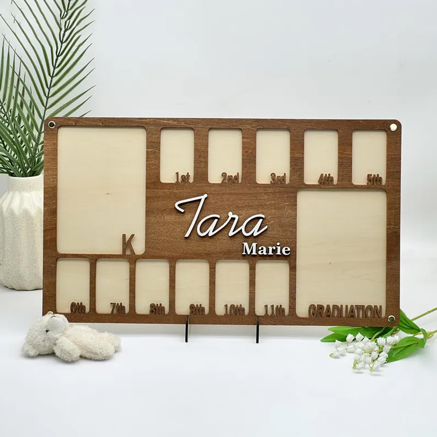 Photo Frame Baby - Cornice Portafoto in Legno Personalizzabile, Decorazione