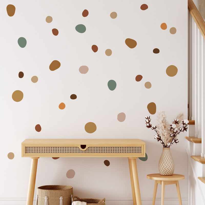 Baby Nursery Vintage - Boho Nursery Polka Dot Adesivi murali