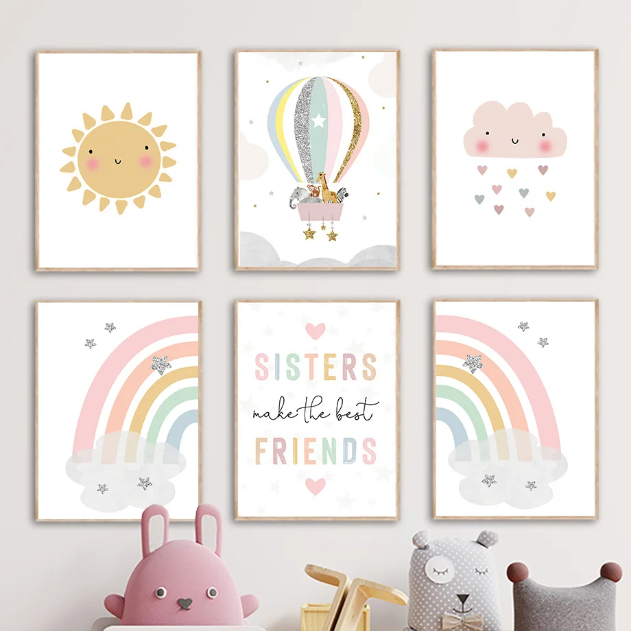 Baby Nursery Products - Poster e Stampe Nordiche con Giraffa,