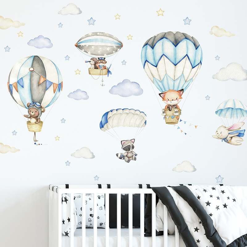 Baby Nursery Wall Stickers - Animali carini dei cartoni animati Adesivi