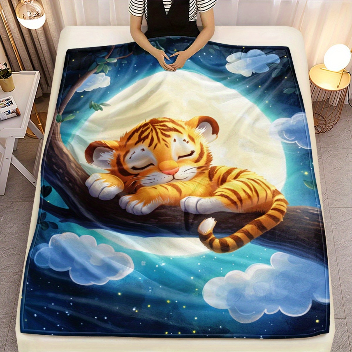 Baby Nursery Tree - Simpatico tigre addormentata sul ramo di