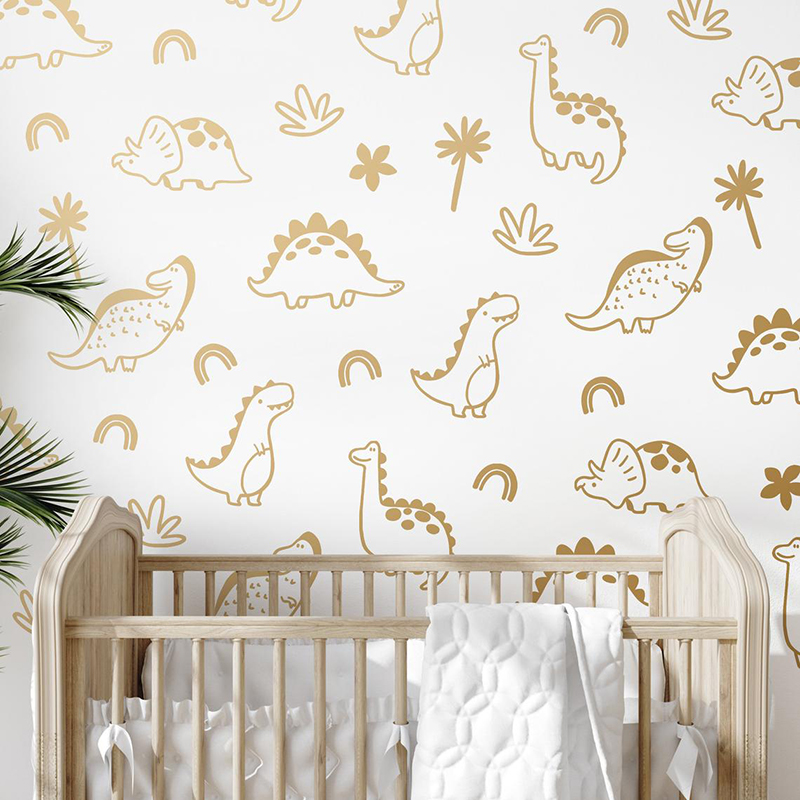Baby Nursery Tree - Adesivo da parete geometrico dinosauro albero