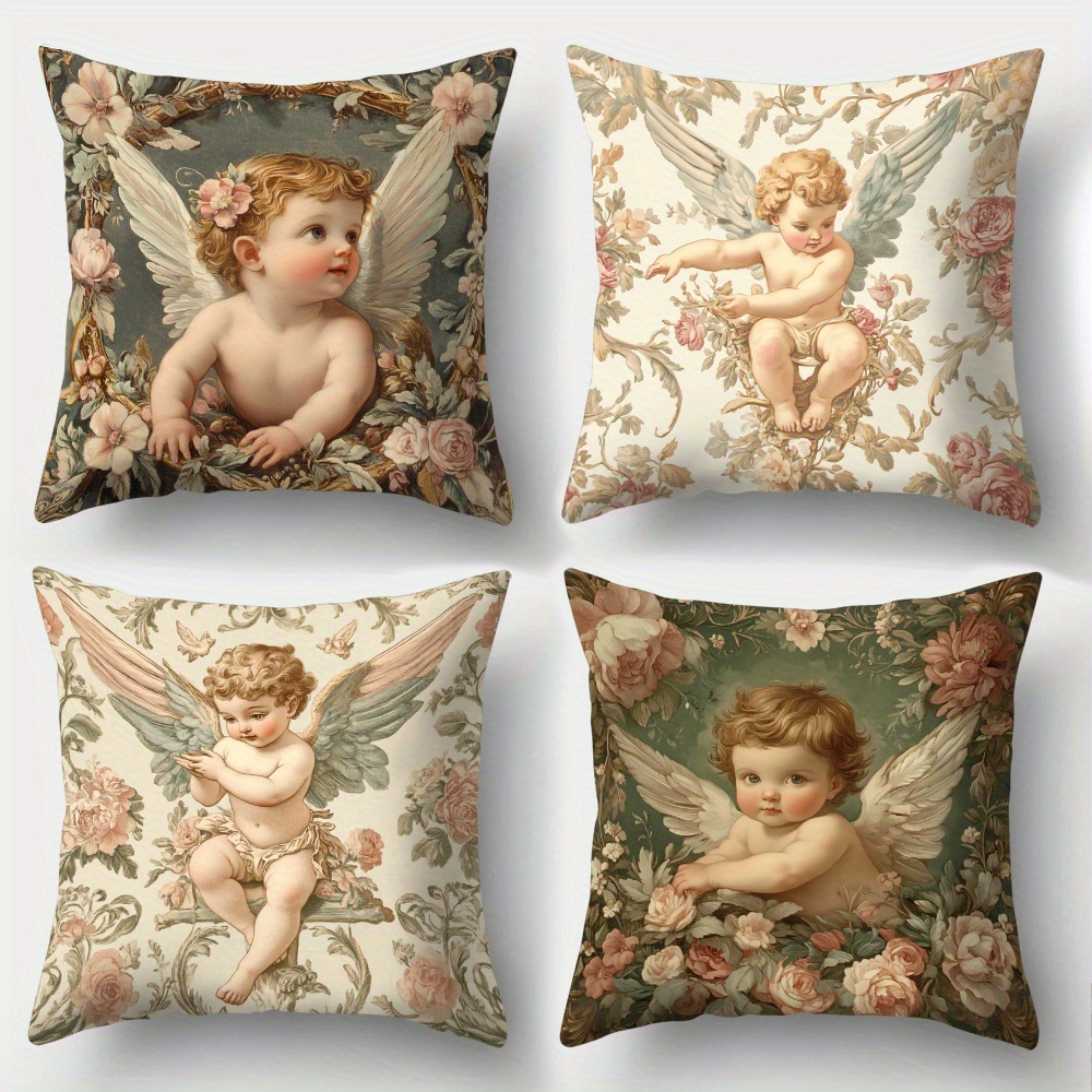 Baby Nursery Vintage - Set di 4 Federe Decorative con