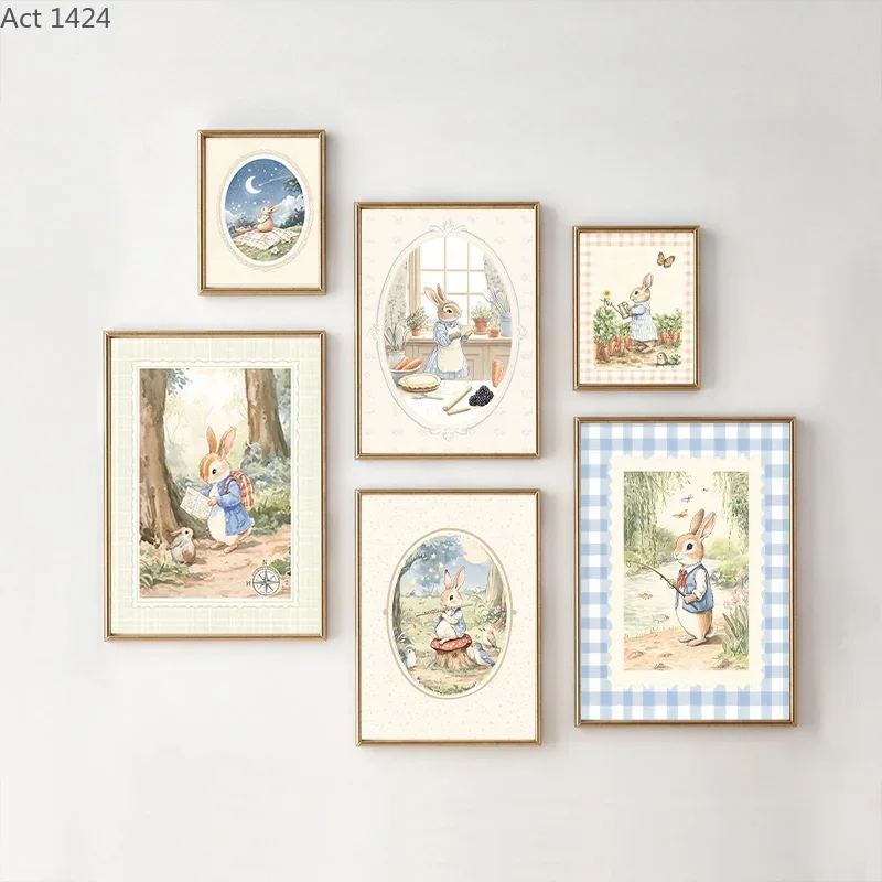 Baby Nursery Vintage - Poster artistico vintage boho a quadri