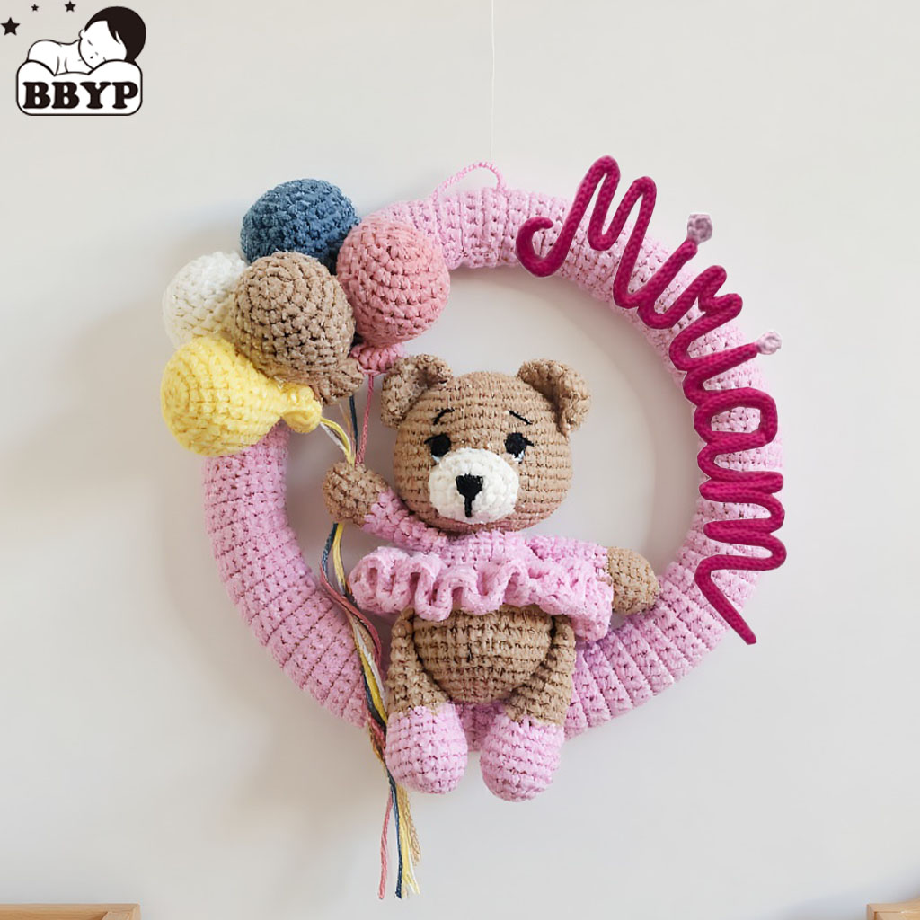 Baby Nursery Products - Ghirlanda personalizzata con nome all'uncinetto con