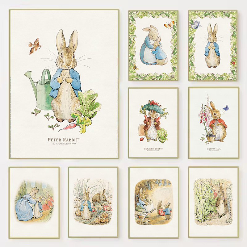 Baby Nursery Vintage - 1 stampa artistica decorativa senza cornice,