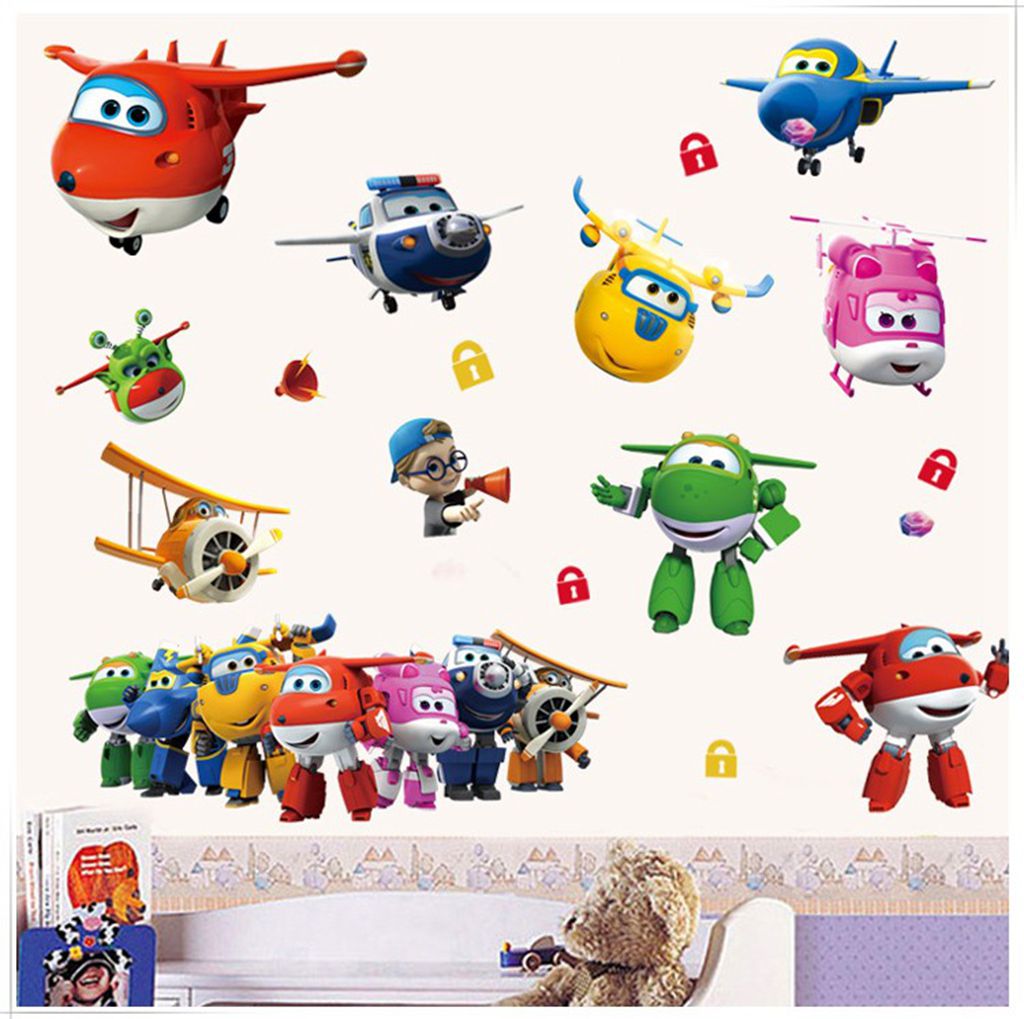 Hot Cartoon Super Wings Deform - Baby Nursery Wall Stickers recensione e prezzo