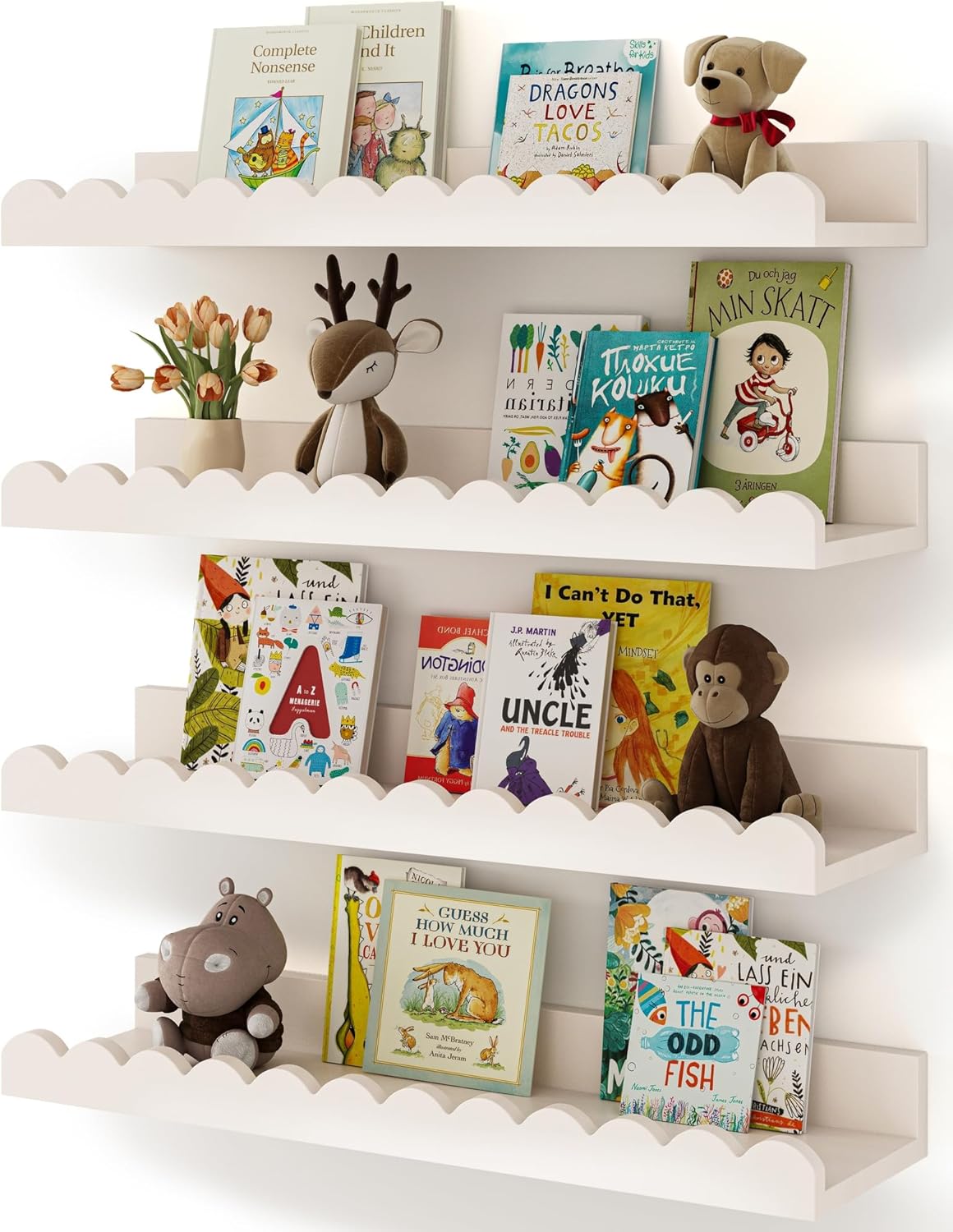 Set di 4 mensole galleggianti  - Baby Nursery Floating Shelves recensione e prezzo