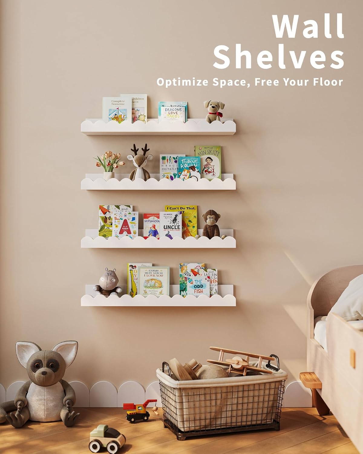 Set di 4 mensole galleggianti  - Baby Nursery Floating Shelves recensione e prezzo