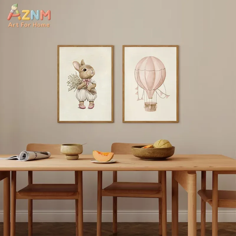 AZNM Boho Bunny Hot Air Balloo - Baby Nursery Vintage recensione e prezzo