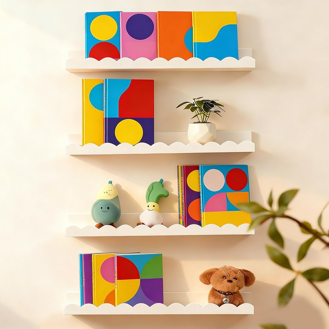 Set di 4 mensole galleggianti  - Baby Nursery Floating Shelves recensione e prezzo