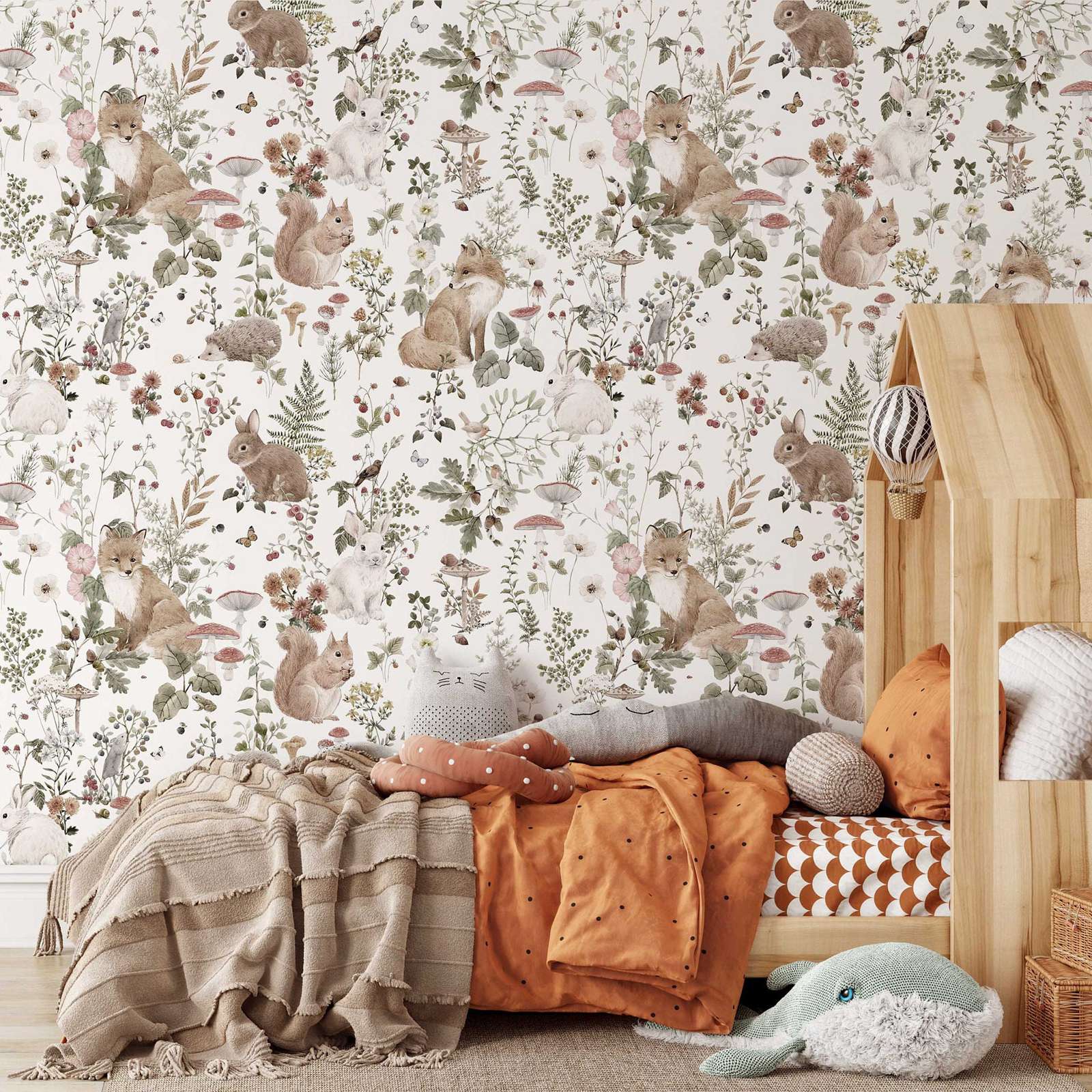 Forest Babies MuraL, carta da  - Baby Nursery Vintage recensione e prezzo