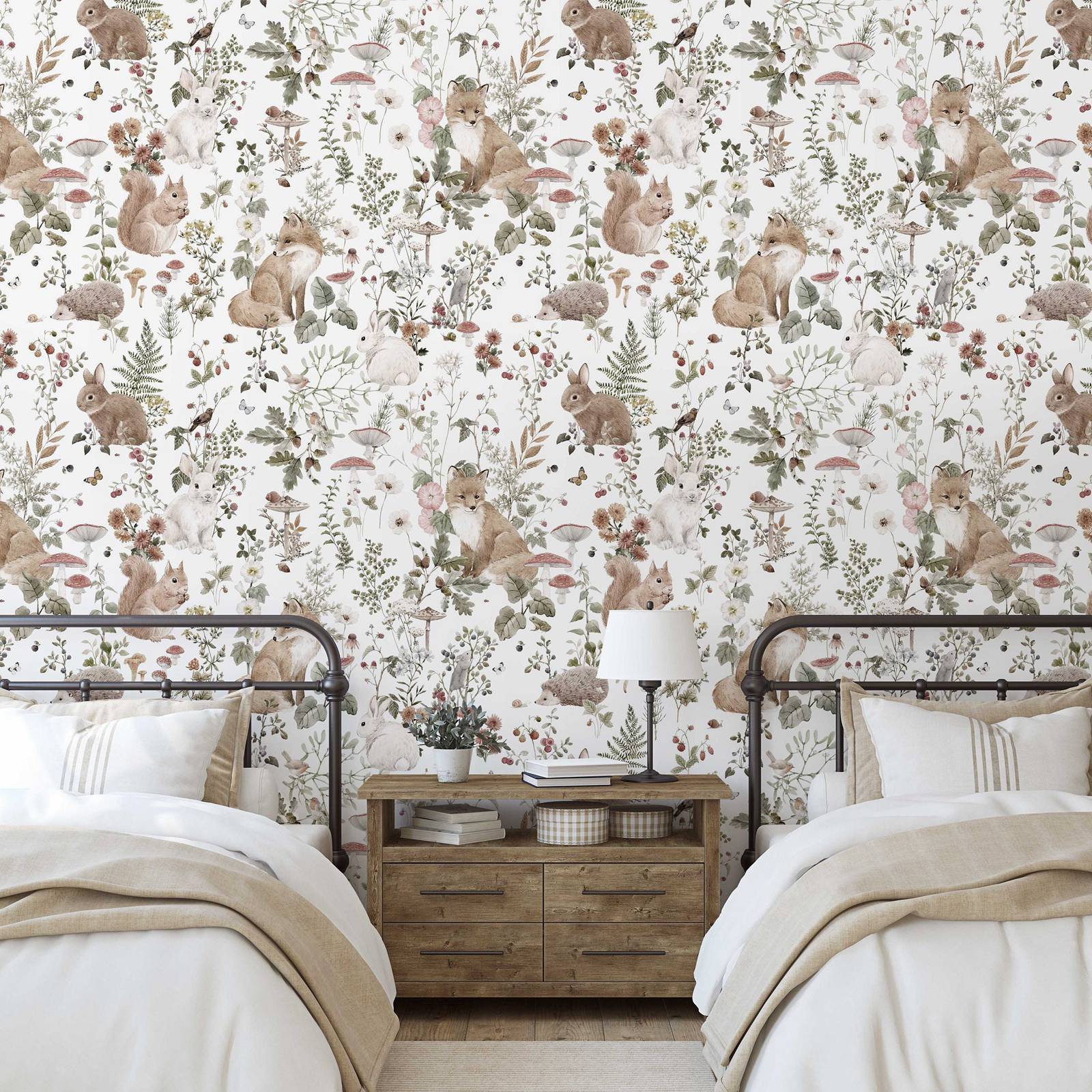 Forest Babies MuraL, carta da  - Baby Nursery Vintage recensione e prezzo