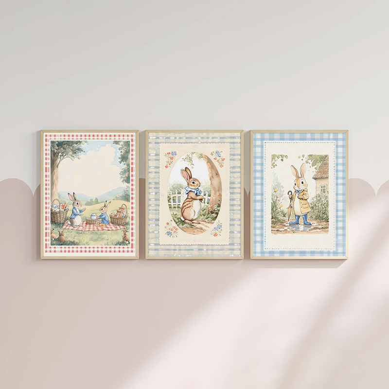 Vintage Boho Blue Plaid Conigl - Baby Nursery Vintage recensione e prezzo