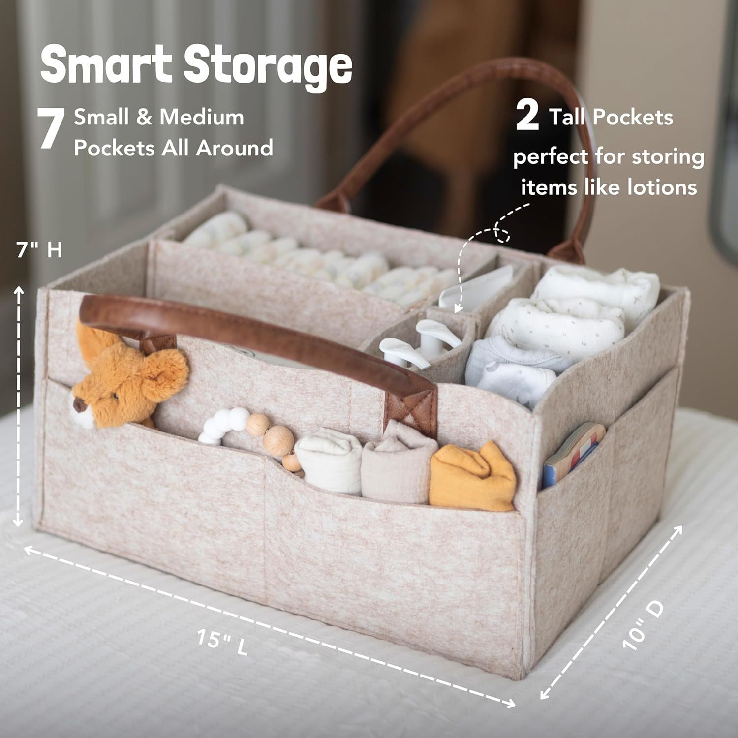 Cesto portaoggetti in feltro p - Baby Bag Nursery recensione e prezzo