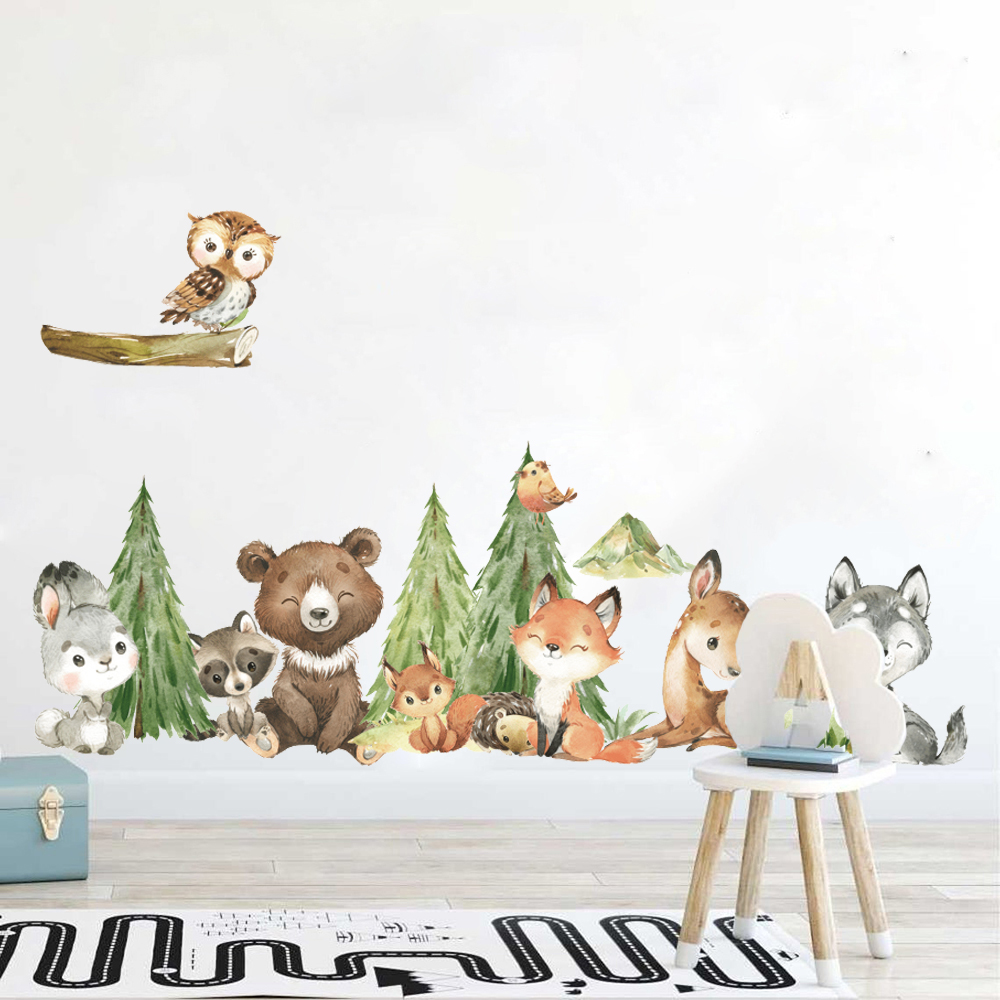 Cartoon Acquerello Foresta Ani - Baby Nursery Tree recensione e prezzo