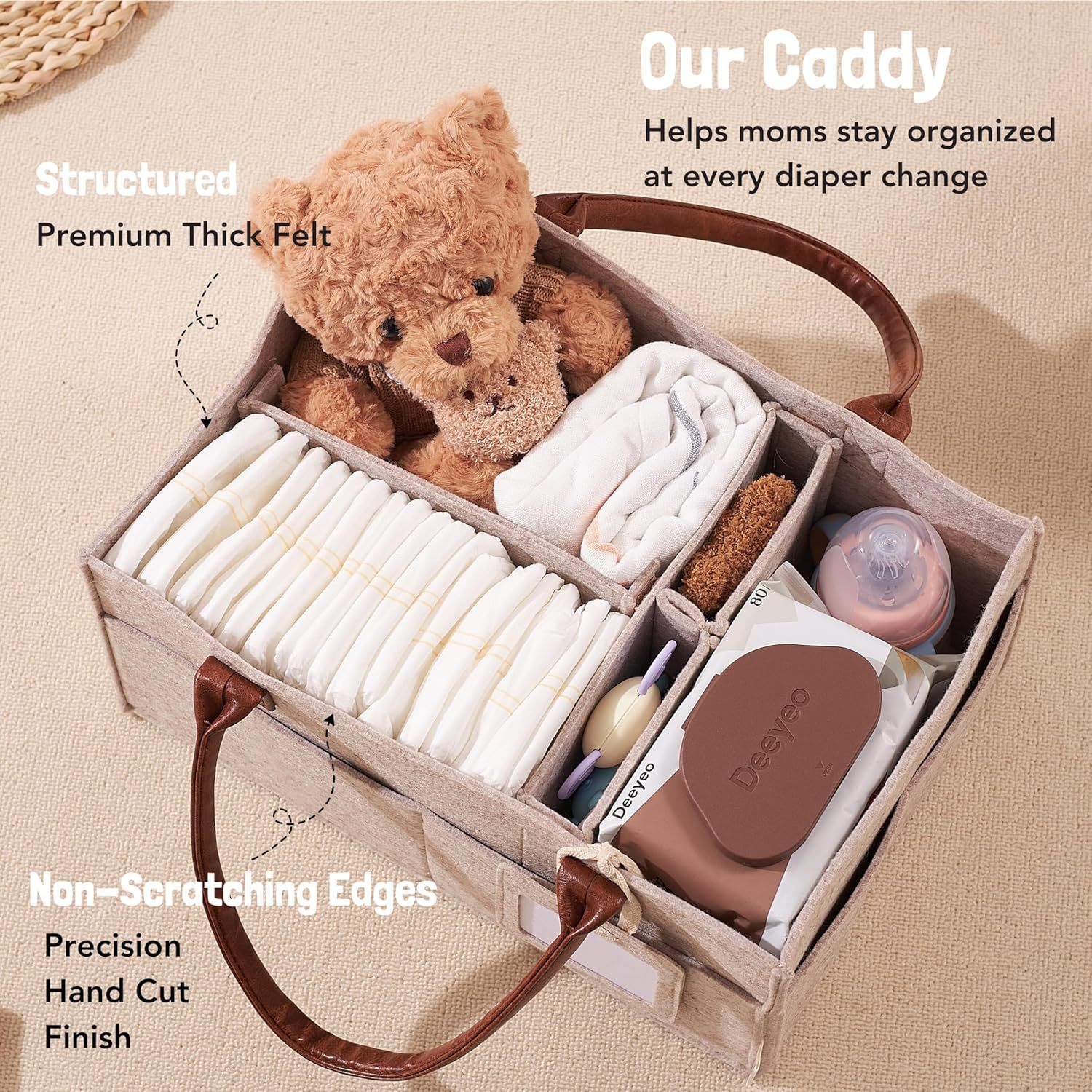 Cesto portaoggetti in feltro p - Baby Bag Nursery recensione e prezzo
