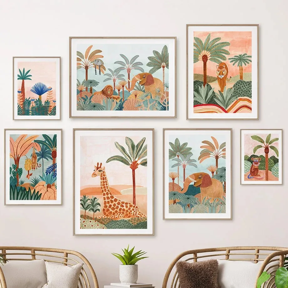 Quadro su tela con animali del - Baby Nursery Tree recensione e prezzo