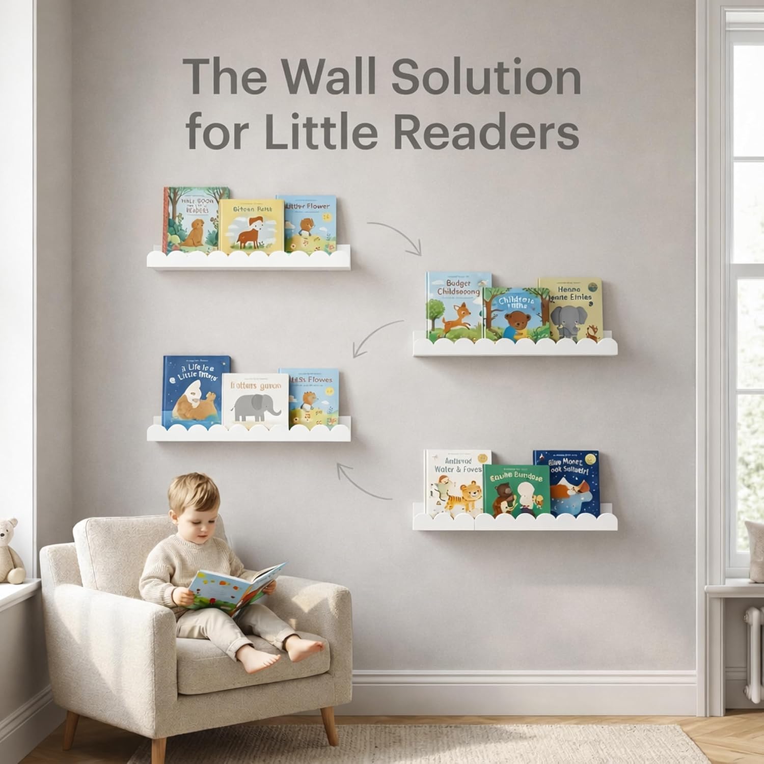 Set di 4 mensole galleggianti  - Baby Nursery Floating Shelves recensione e prezzo