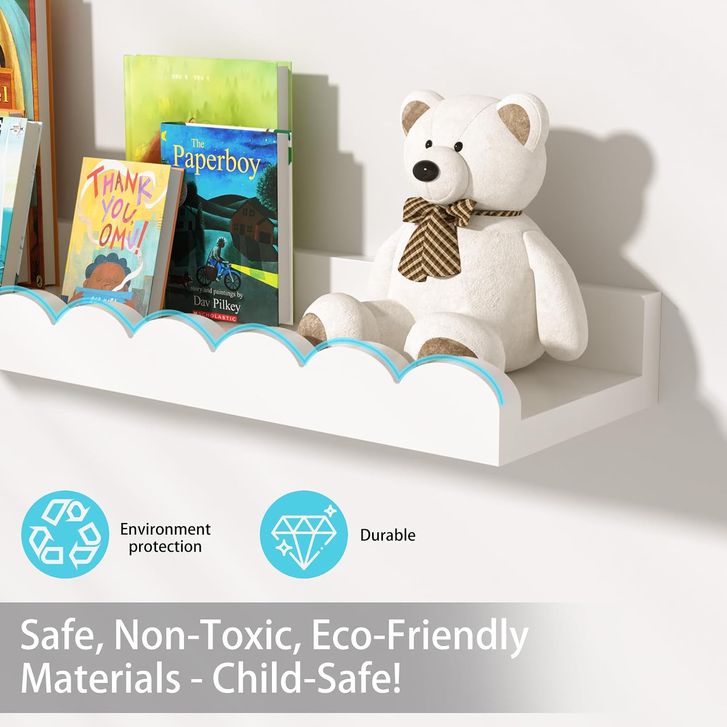 Set di 4 mensole galleggianti  - Baby Nursery Floating Shelves recensione e prezzo