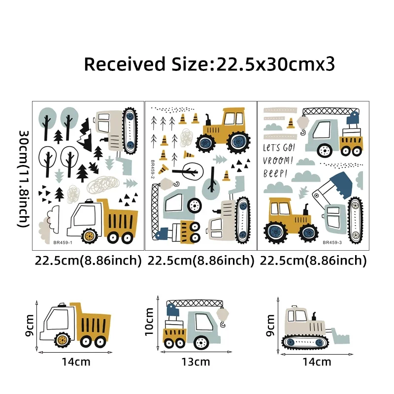 Auto carine disegnate a mano C - Baby Nursery Wall Stickers recensione e prezzo