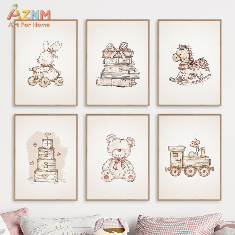 Stampa su tela vintage AZNM co - Baby Nursery Vintage recensione e prezzo