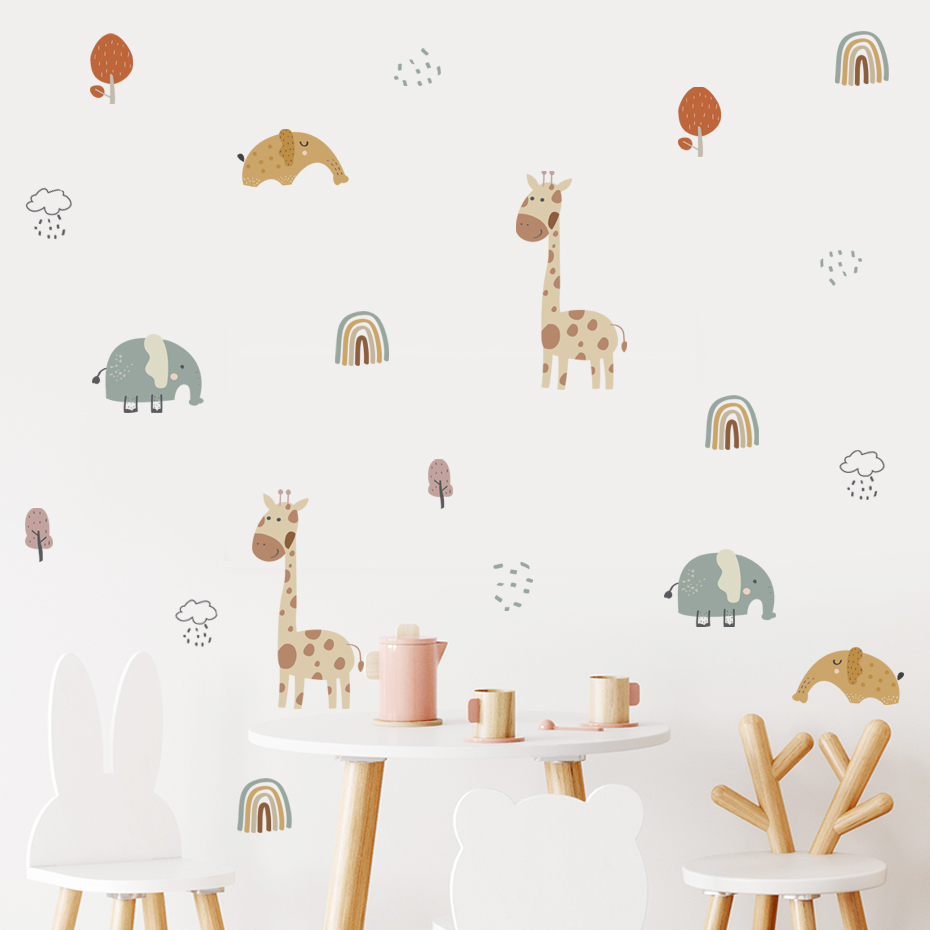 Cartoon Giraffa Elefante Anima - Baby Nursery Tree recensione e prezzo