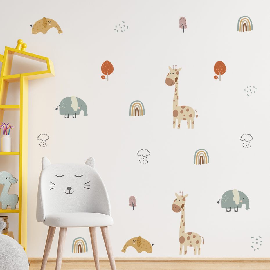 Cartoon Giraffa Elefante Anima - Baby Nursery Tree recensione e prezzo