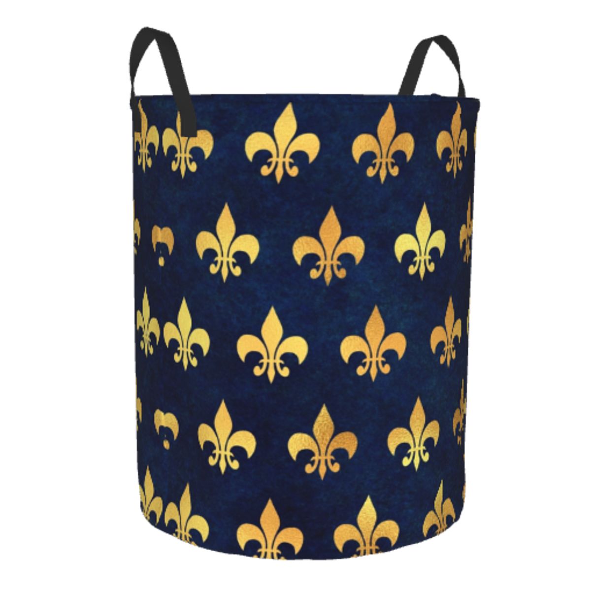 Royal Gold Blue Grunge Fleur D - Baby Nursery Laundry Hamper recensione e prezzo