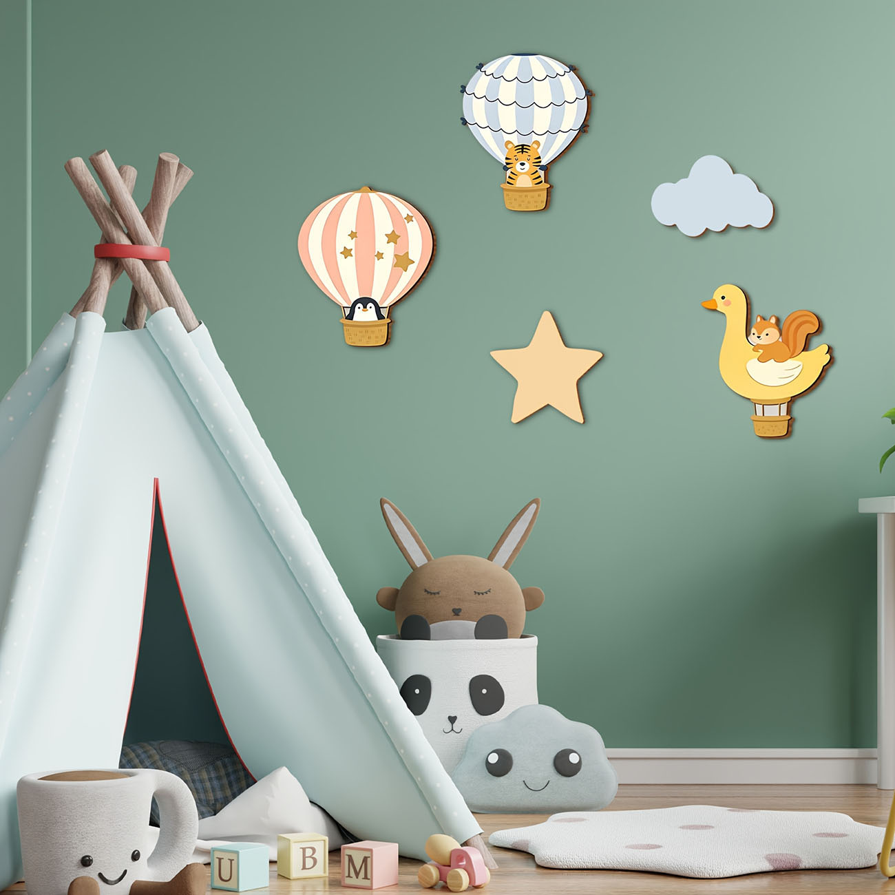 5 Pezzi Adesivi Murali in Legn - Baby Nursery Wall Stickers recensione e prezzo